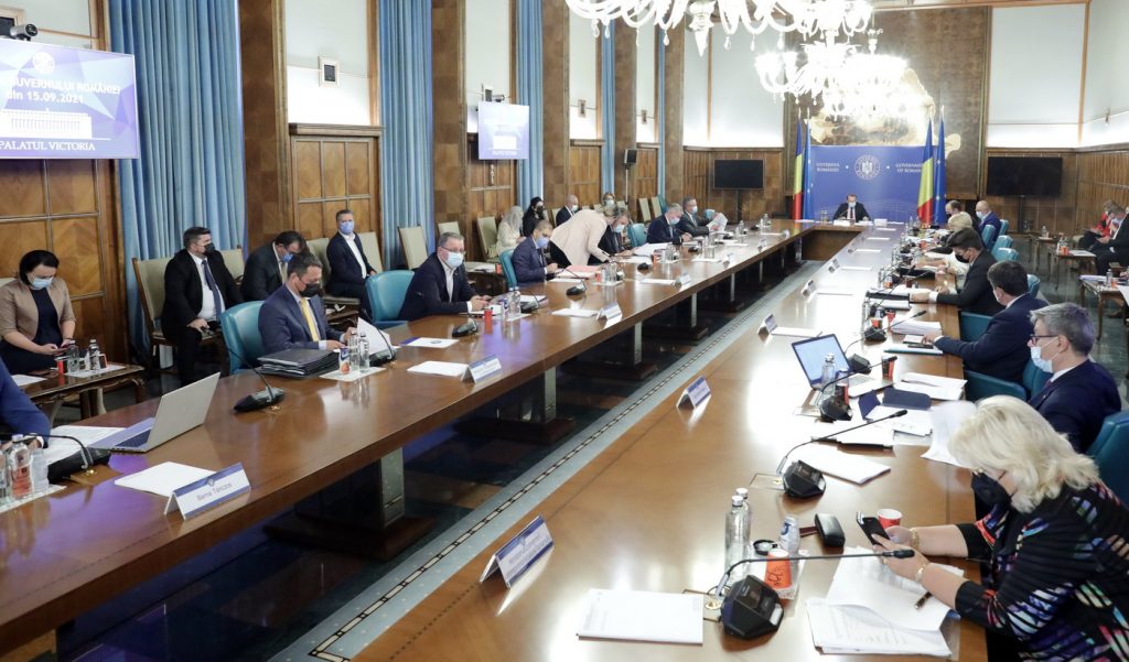 Ședința de guvern din 15 septembrie 2021. Foto: gov.ro