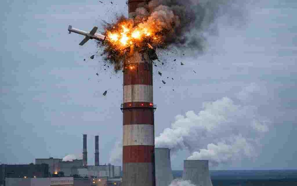 Dronă lansată din Rusia lovește coșul unei centrale electrice din Estonia