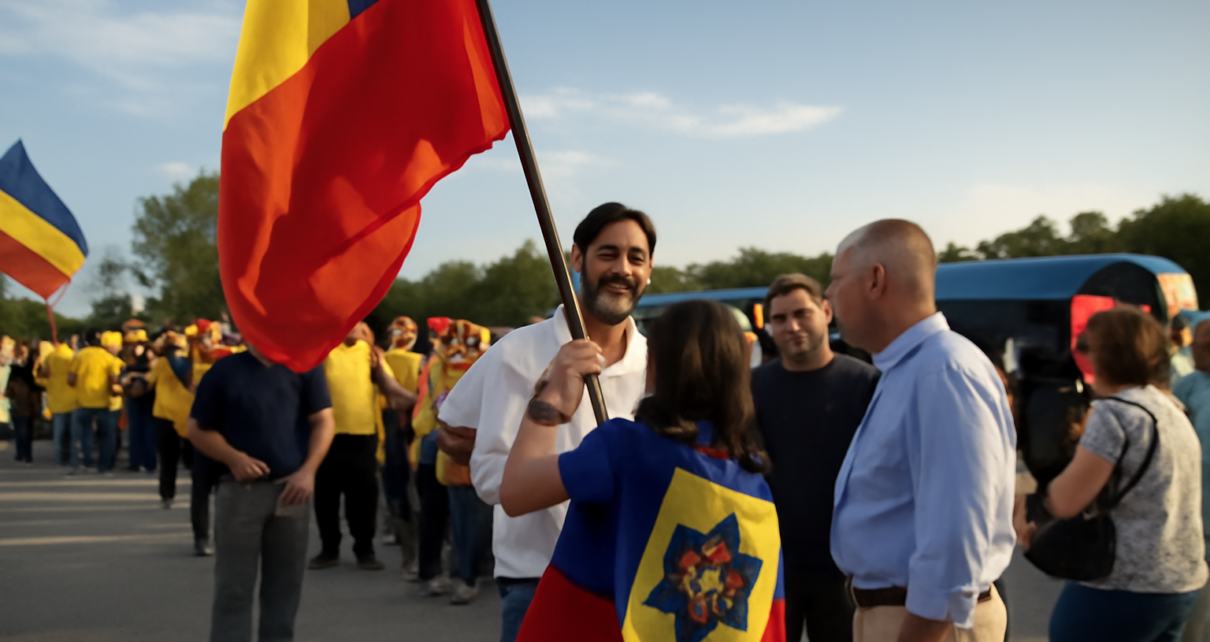 Călin Georgescu, întâmpinat de mulțimi la Târgul din Călugăreni, Giurgiu