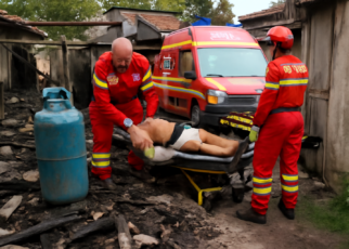 Explozie la o butelie de gaz în București: Două persoane rănite