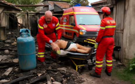 Explozie la o butelie de gaz în București: Două persoane rănite